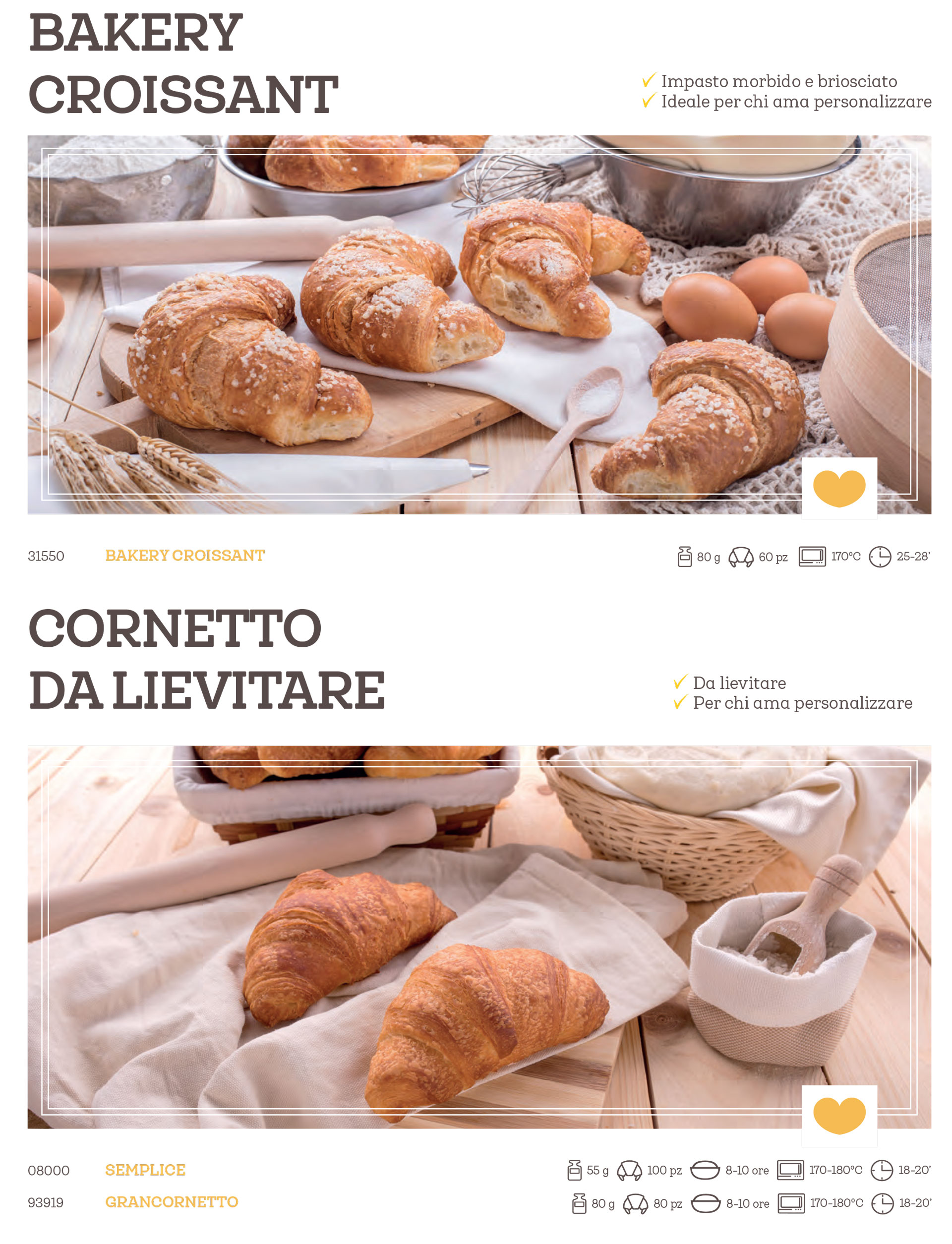 Cornetto Algida Dolce Vita Bakery Corissant e Cornetto da lievitare