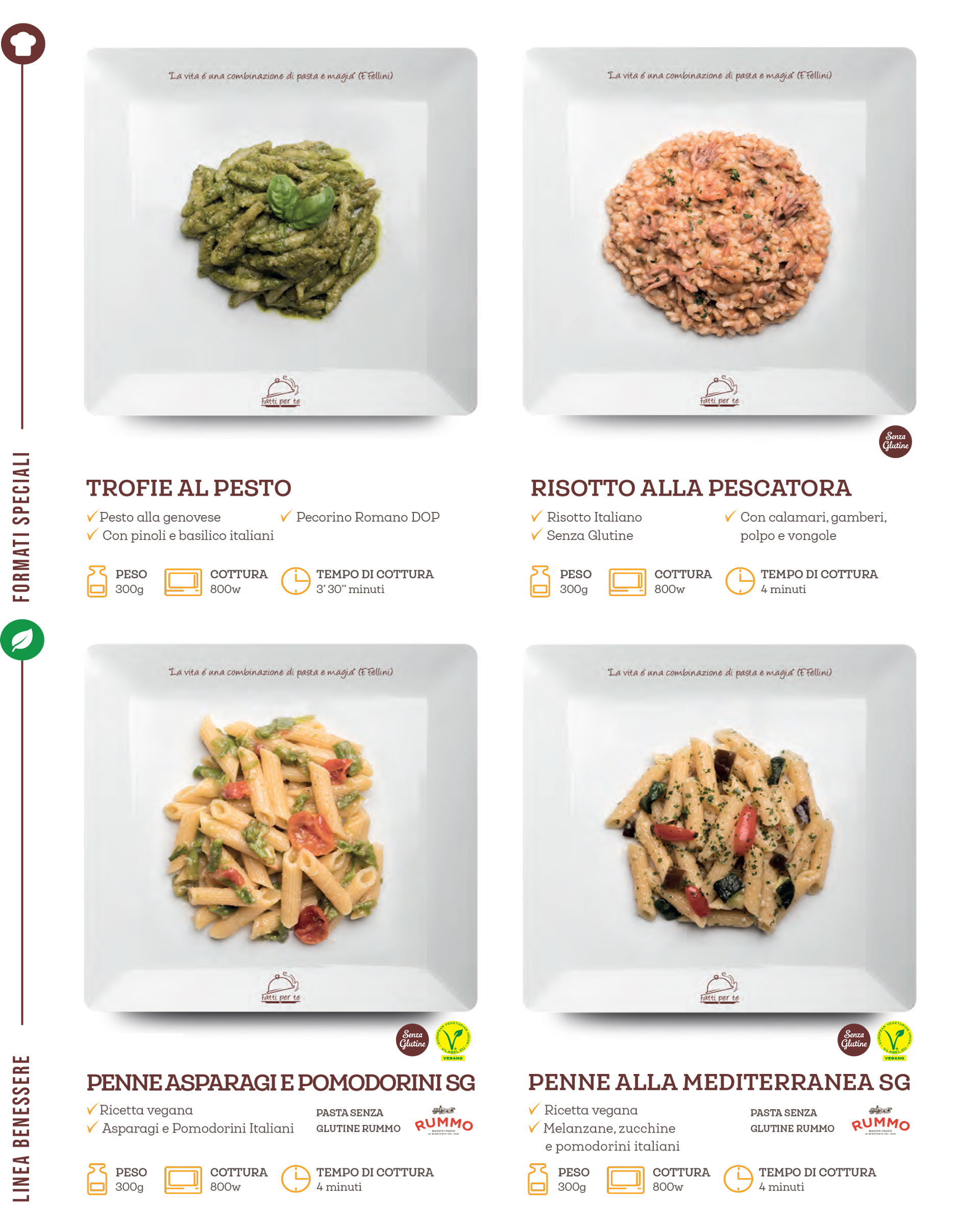 pasta fresca all'uovo linea benessere algida