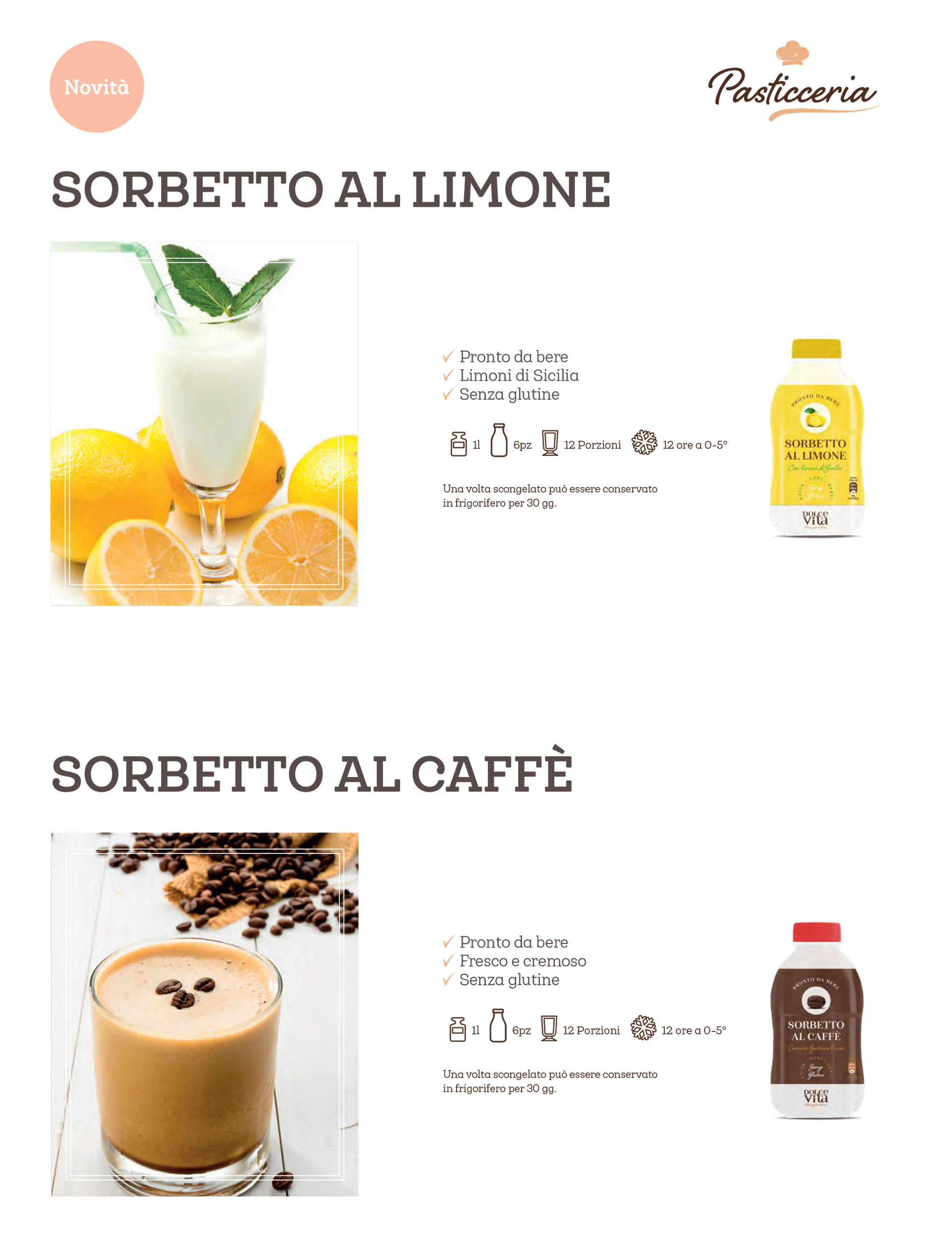 Sorbetto al limone e al caffè Algida