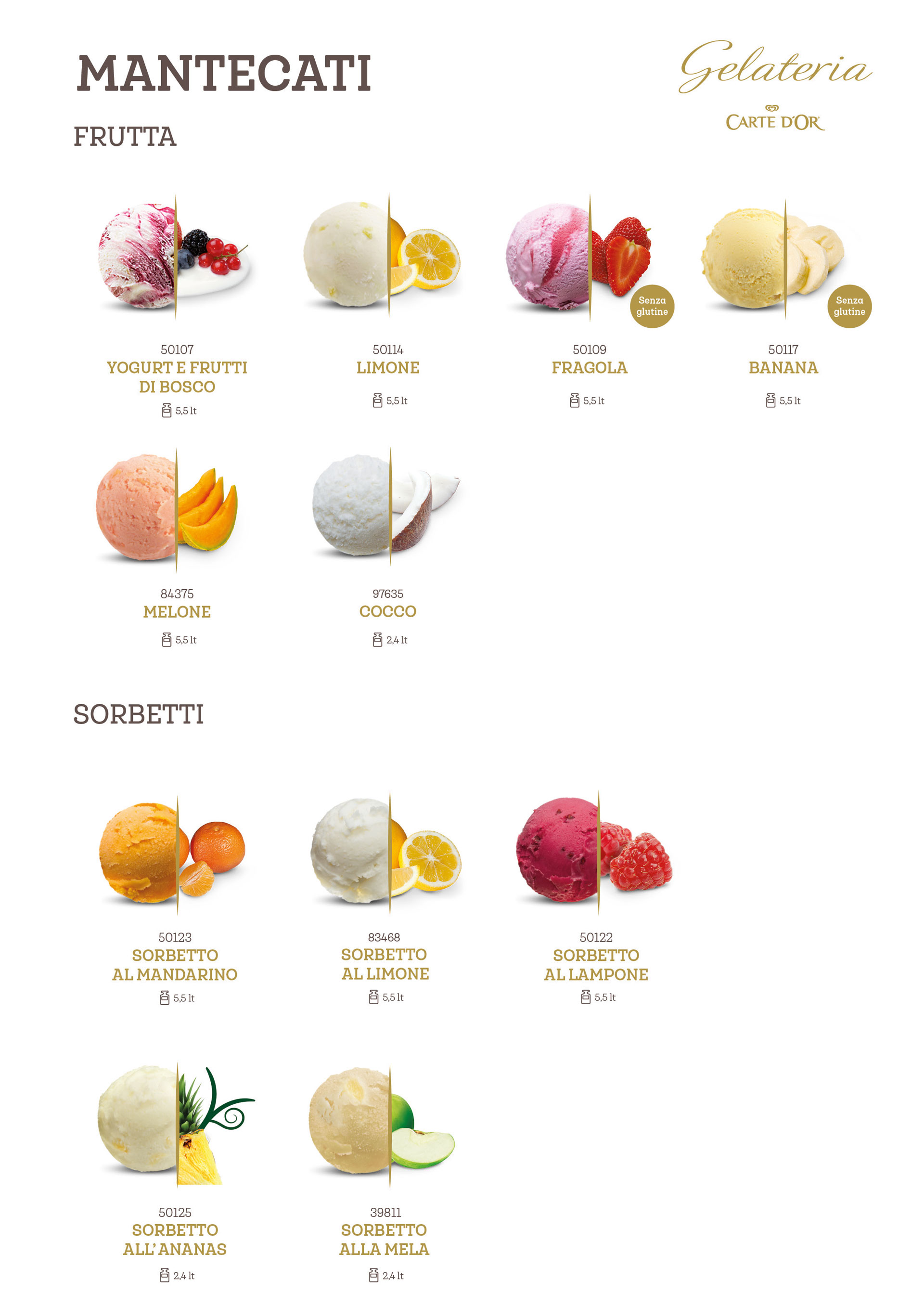 catalogo Mantecato Carte D'Or frutta ogliastra